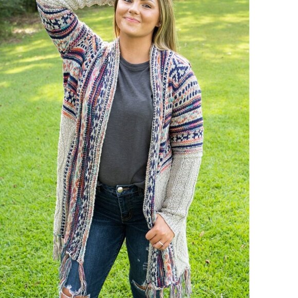 One Blessed Nana Sweaters - ❤️NWT BOUTIQUE MANTA ROTA KNOT CARDIGAN SWEATER